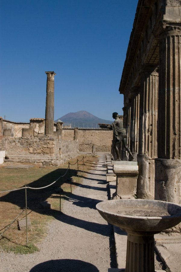 The forum with Vesuvio in the distance