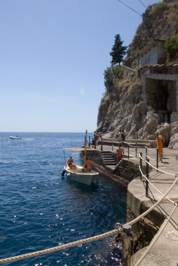 Outside the Emerald Grotto - Trips by boat are a lot more expensive than the bus trip!
