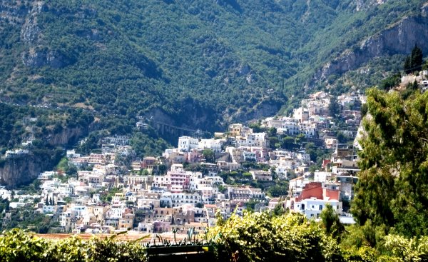 Positano from the bus - Even at this stage I wasn't sure we'd make it!