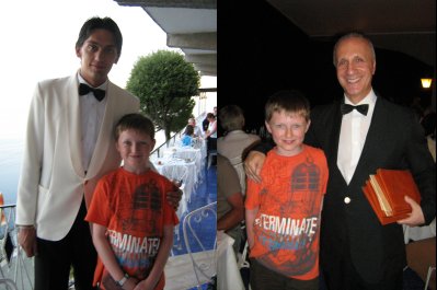 Ryan with Stefano (L) and Antonio (R) - Two of our waiters