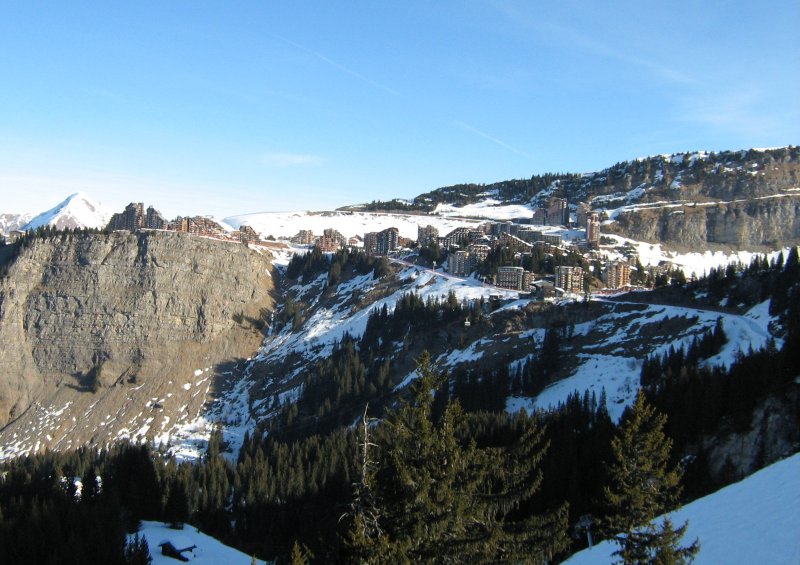 Avoriaz' impressive location atop the cliffs