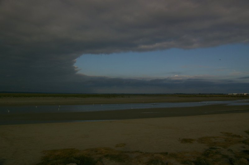 Weather sweeps in across the bay