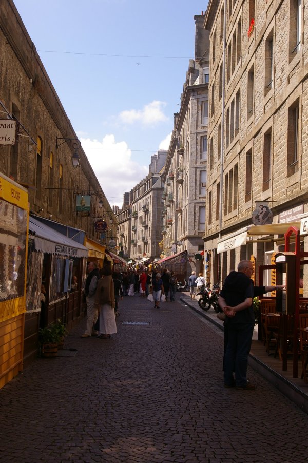 St Malo's narrow walled streets.
