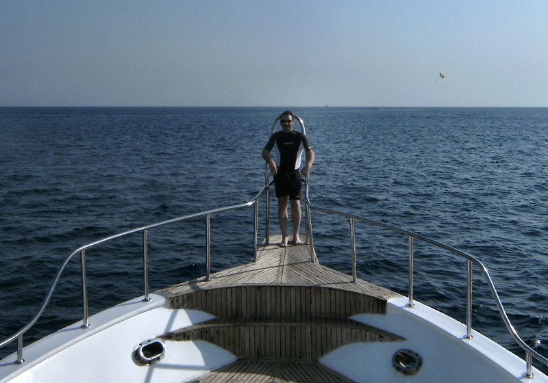 Me on the dive boat on my last day