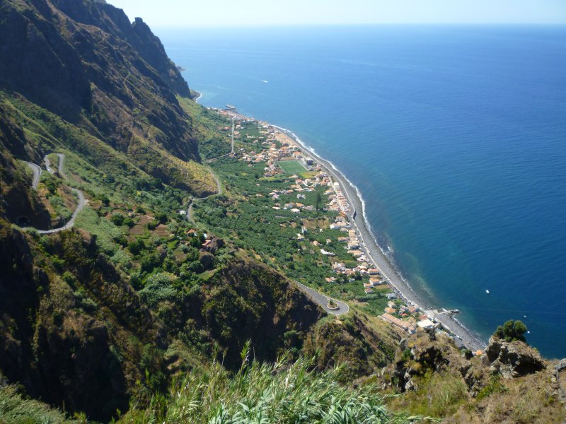 High cliffs on west coast