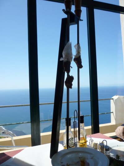 Ryan's lunch - Espetada - Meat on a sword!