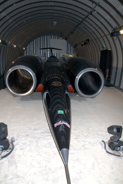 Thrust SSC as you first see it at Coventry
